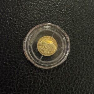 SOLD!!!St Teresa 2010 solid gold mini coin Gold Coin in Protective Case